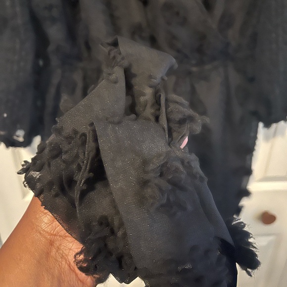 Ashley Stewart Belted Pompom Wrap Romper 18/20 - Picture 5 of 6